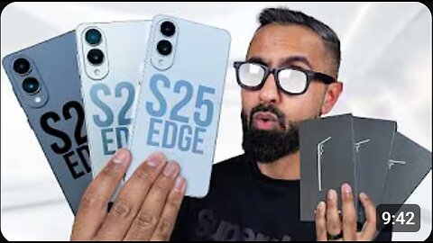 Samsung Galaxy S25 Edge Unboxing 📦✨ | All Colors First Look! (Jet Black, Silver, Icy Blue)