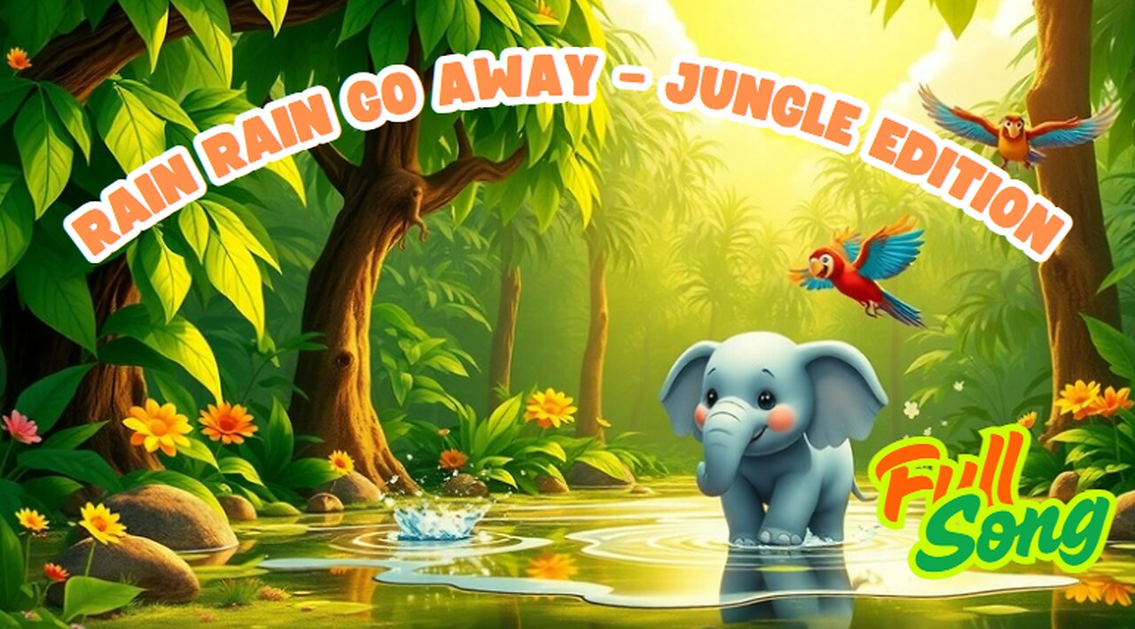 Rain Rain Go Away – Jungle Edition 🌧️🐘 | Fun Weather & Animal Song for Kids