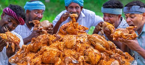 FULL CHICKEN BIRYANI | Whole Chicken Biryani Cooking & Eating in Village