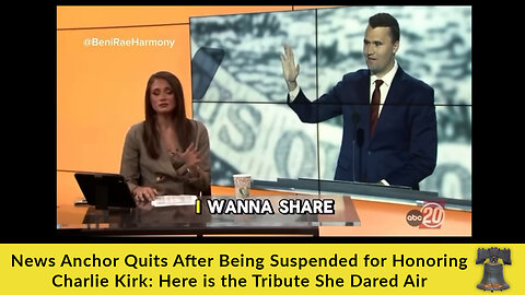 News Anchor Quits After Being Suspended for Honoring Charlie Kirk: Here is the Tribute She Dared Air
