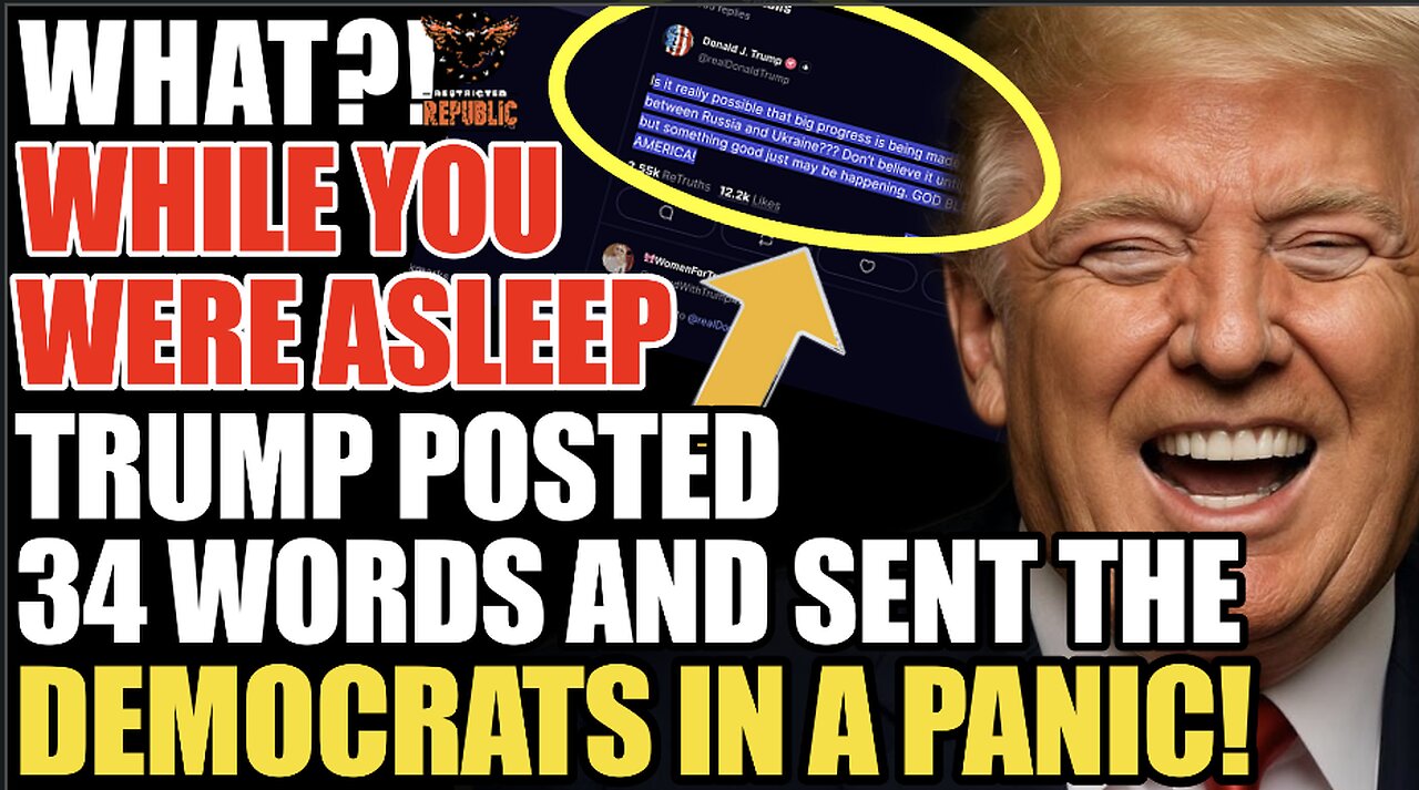 While You Were Asleep Trump Posted 34 Words & Sent The Dems In a Panic!