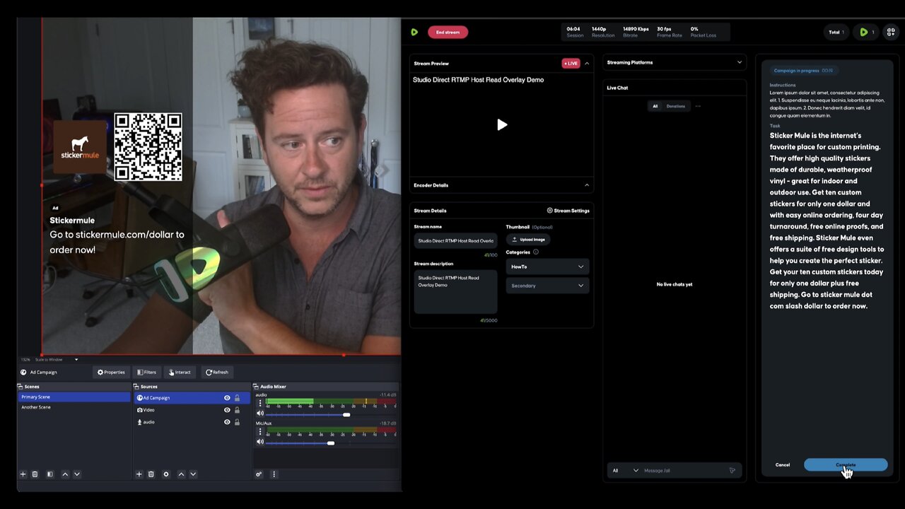 Rumble Studio Direct RTMP Host Read Widget Tutorial