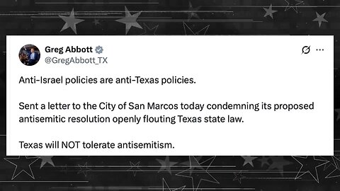 Texas town tries to fund schools—not Israel—but Governor says that's illegal.