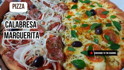 Classic Meets Bold: Margherita & Calabresa Pizza in One! 🔥🍅