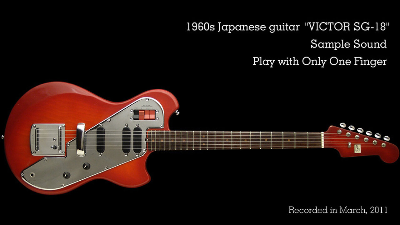 1960s Japanese guitar VICTOR SG-18 Sample Sound, play with only one finger