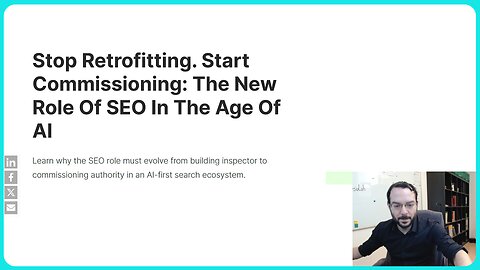 Stop Retrofitting, Start Commissioning: The New Role Of SEO In The Age Of AI - Article Review