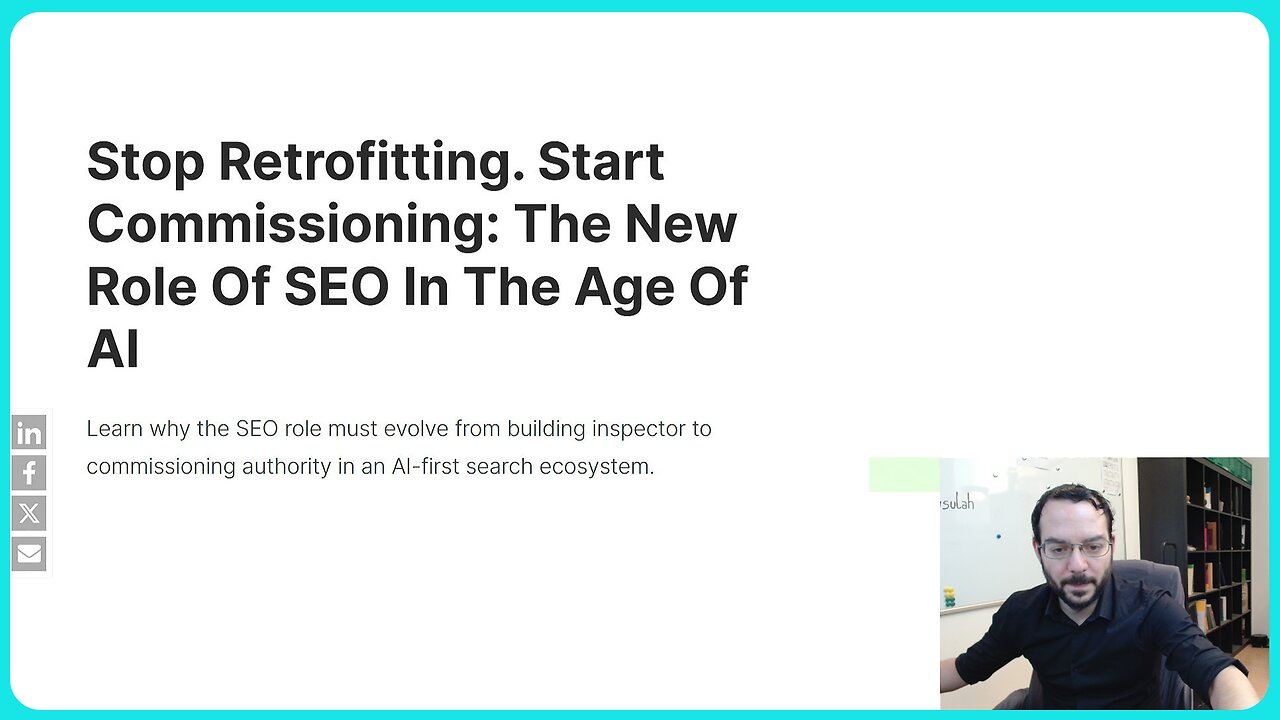Stop Retrofitting, Start Commissioning: The New Role Of SEO In The Age Of AI - Article Review
