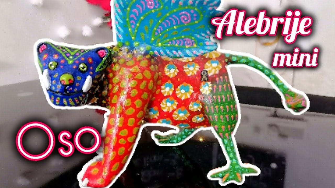 Alebrije Oso Mini | figura mexicana de papel mache hecha a mano