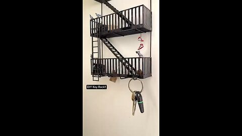 Miniature New York Fire Escape Key Rack!! #newyork #miniature #art #diy #city #realistic