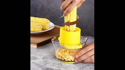 All-In-One Kitchen Tool_ Corn Stripper, Potato Peeler & Fruit Grater With Measuring Bowl