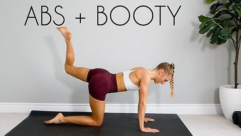 🔥 2 in 1 ABS & BOOTY Workout – No Equipment, 20 Min Home Routine! 🍑💪