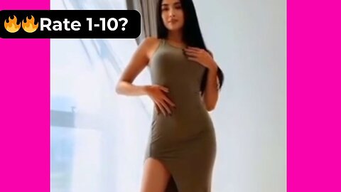 🔥 Rate Her Body in This Figure-Hugging Grey Dress 1-10? 😍 Supermodel 4K