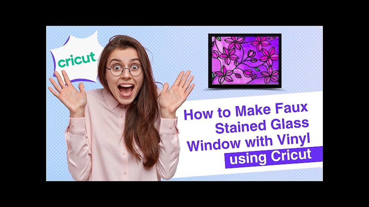 How to Make Faux Stained Glass Window with Vinyl (Cricut Tutorial)