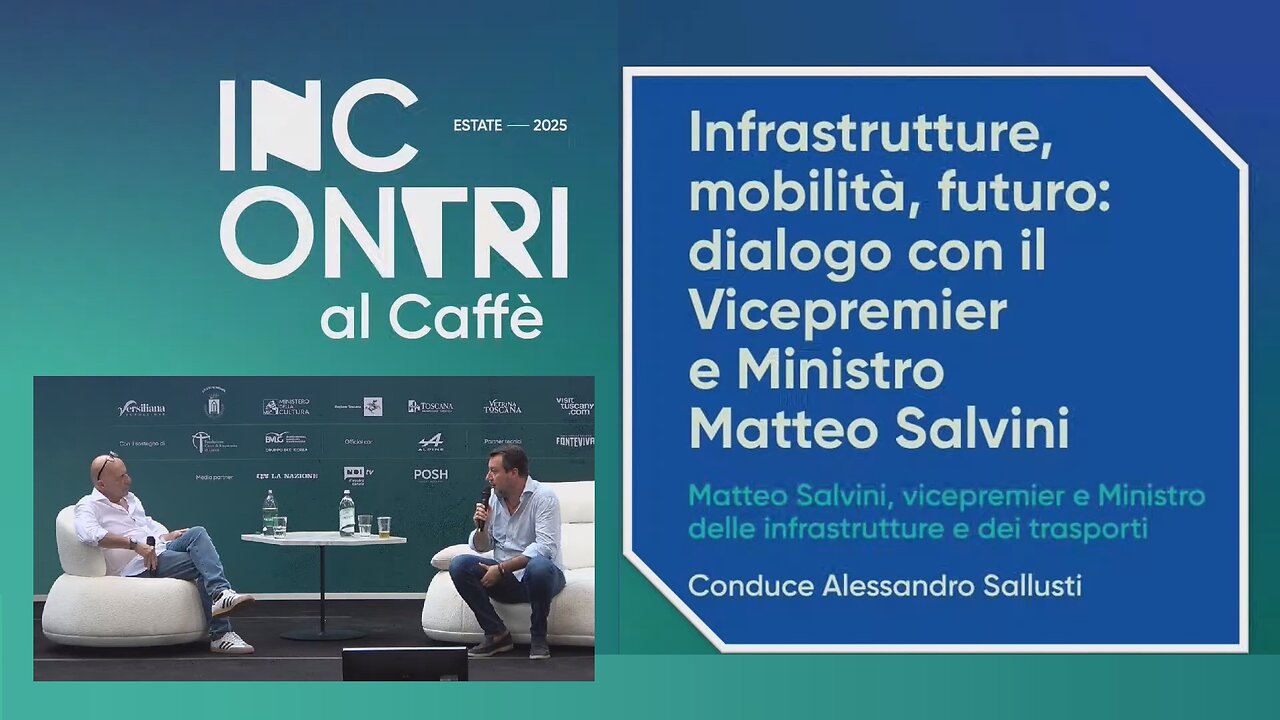 🔴Infrastrutture, Mobilità, Futuro: dialogo con il Vicepremier e Min. Matteo Salvini a La Versiliana