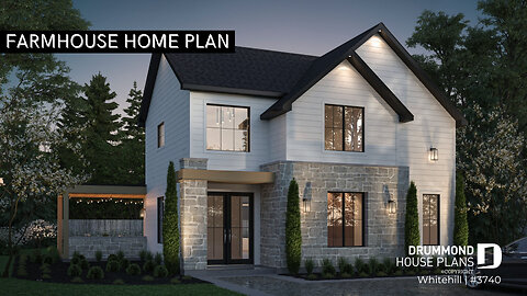 Full 3D Tour | “Whitehill” Plan – Modern French-Style 3-Bedroom Home | Drummond House Tour