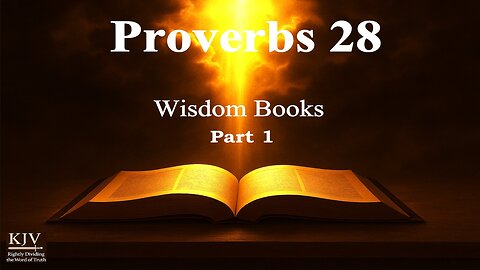 Proverbs 28:1–11 (Part 1) KJV, Rightly Dividing — Integrity Over Riches, The True Measure of a Man