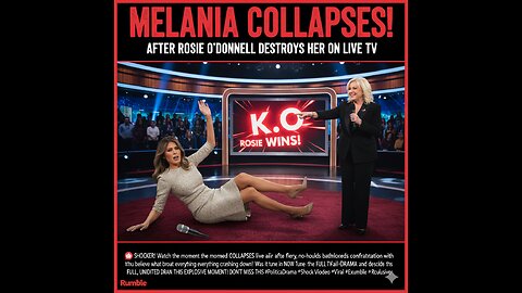 Melania COLLAPSES after Rosie O'Donnell Destroys her on live Tv