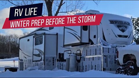 Prepping for a Winter Storm DIY skirting, RV Life | Full-Time RV Family