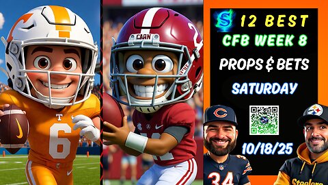 🏈 12 Best College Football Picks Week 8 | Tennessee vs Alabama | Prizepicks Today | 2025