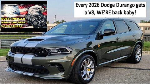 Every 2026 Dodge Durango Gets a V8, WE'RE back baby!