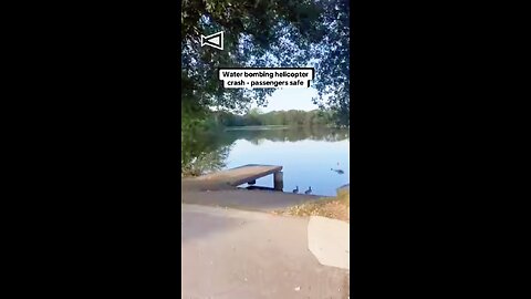Water bombing helicopter crash - passengers safe