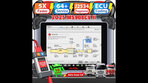 2025 Autel Scanner MaxiSys Heavy Duty Truck Diagnostic Tool