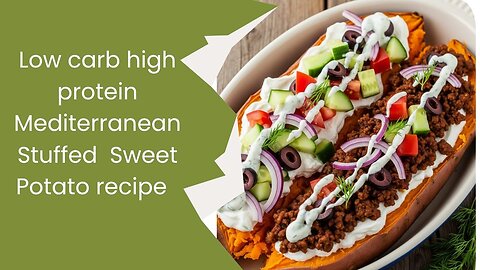 Mediterranean Stuffed Sweet Potato|Stuffed sweet potato|Gluten free|vegan recipe