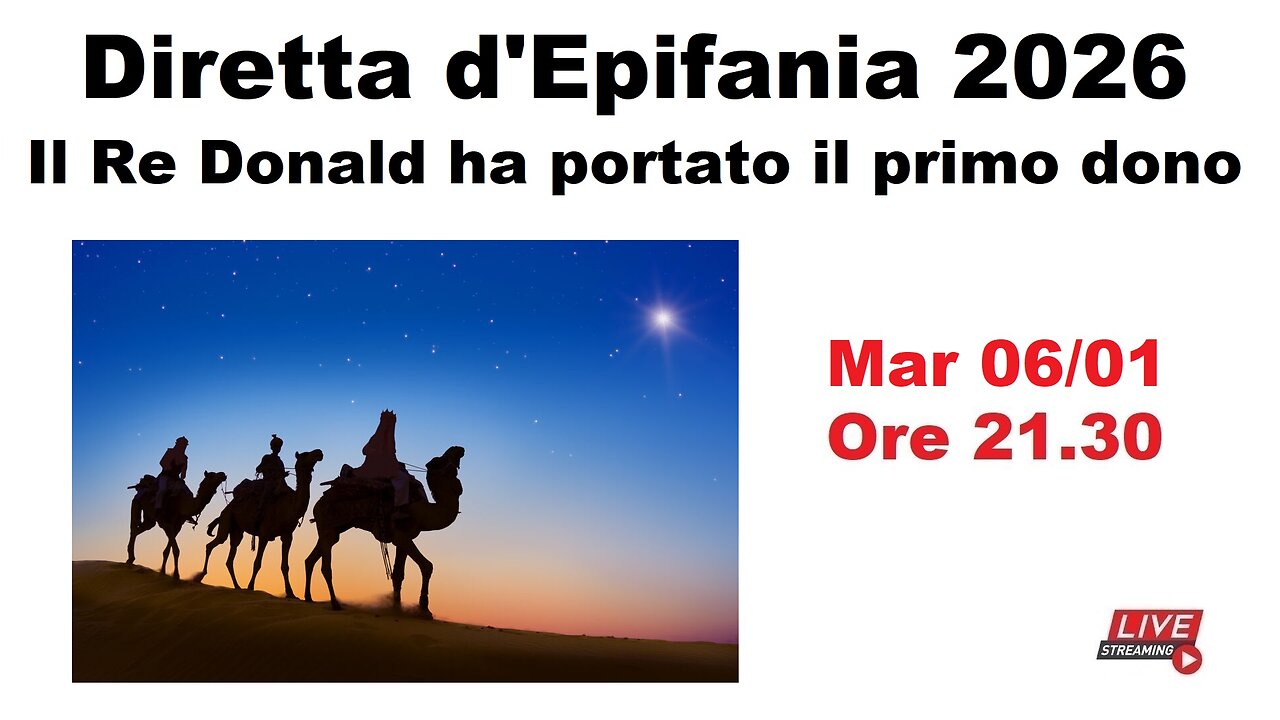 Diretta d'Epifania 2026 - Il Re Donald ha portato il primo dono
