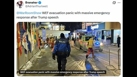 WEF At Davos Evacuated! Get Trump Out Of There! Greenland Deal Done! 1-21-2026