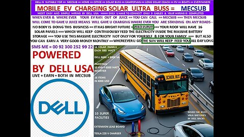MECSUB == A SOLAR BUSS REFILLS EVs , WORK N LIVE IN MECSUB , 10 FACILITIES , 15 ITEMS , 4000 USD
