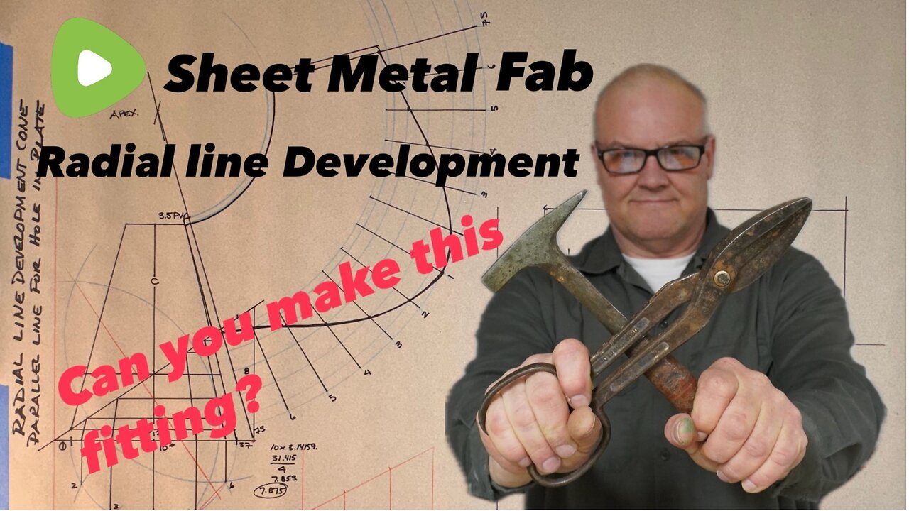 Sheet Metal Radial line development of a roof flashing