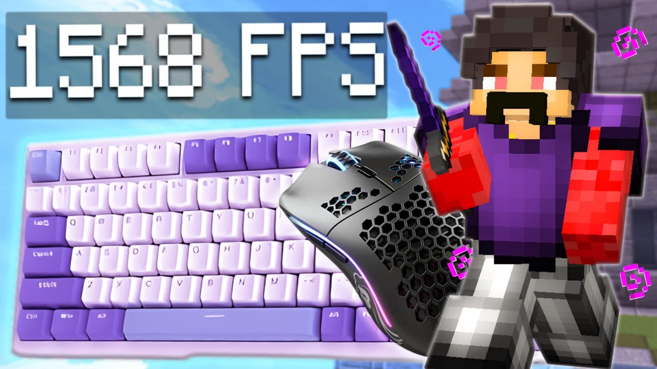 1000fps Satisfying Bedwars ASMR Keyboard & Mouse Sounds | Hypixel Bedwars