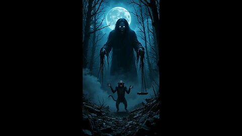 monkey scared with ghost