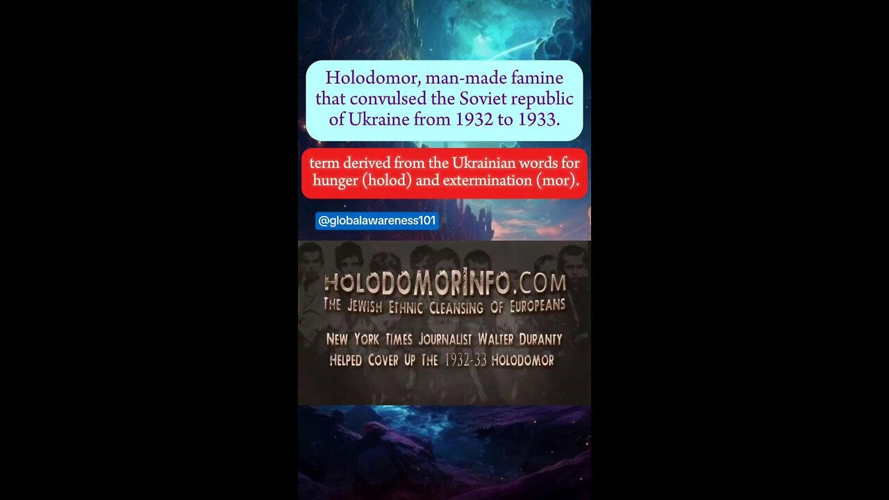 Holodomor, man-made famine by the ancestors of the Zionists in Illuminati Israel