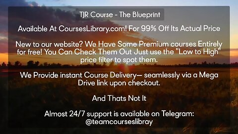 (courseslibrary.com)TJR Course - The Blueprint