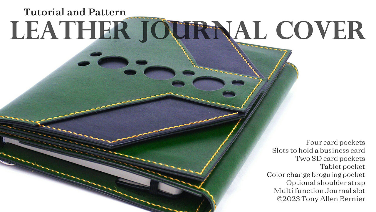 How to make a Leather Journal Cover With a Tablet Pocket!