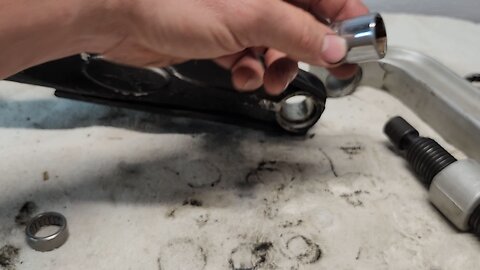 Installing swing arm bearings on a 2004 KTM sx85