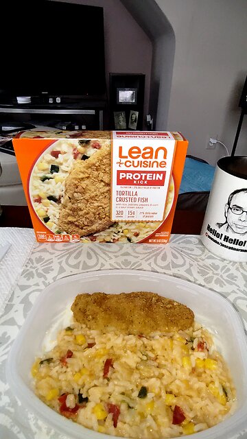 Eating Lean Cuisine Protein Kick Tortilla Crusted Fish, Dbn, MI, 2/8/26