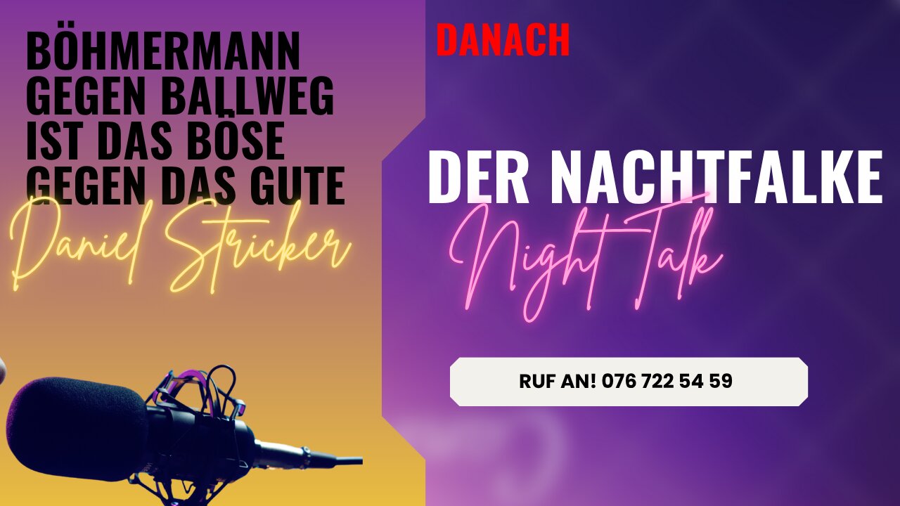 Böhmermann gegen Ballweg ist das Böse gegen das Gute! Danach: NACHTFALKE!