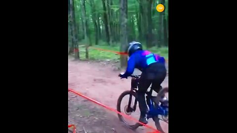 Simplang Trip 162: Bicycle collided to a tree accidentally fell down to push-ups exercise.
