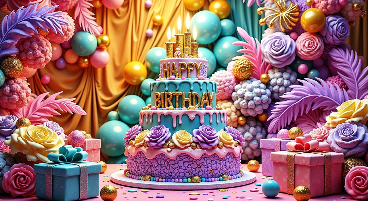 Happy Birthday Song 🎂 Fun & Colorful Celebration Video | Positive Vibes and Good Energy!