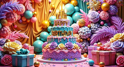 Happy Birthday Song 🎂 Fun & Colorful Celebration Video | Positive Vibes and Good Energy!