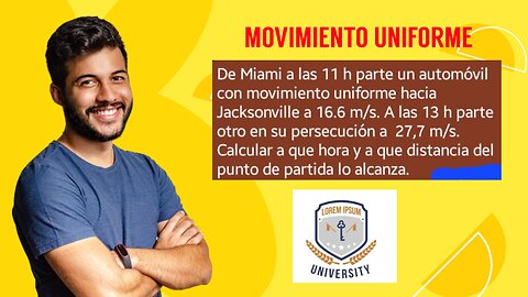 MOVIMIENTO UNIFORME: EJERCICIO 1
