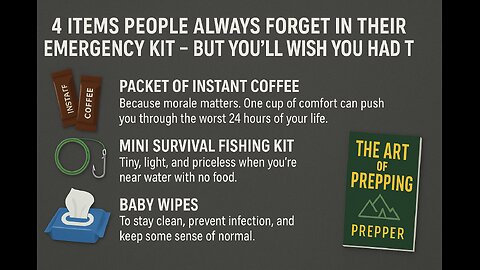 4 Forgotten Bug Out Bag Items