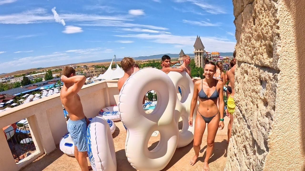 Is This Europes CRAZIEST Water Park? Aquapark Nessebar, Bulgaria | All Waterslides (Complete POV)