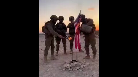 IDF burn American flag 🇺🇸/ USA stop supporting the parasitic Jew and the genocidal state of Isreal