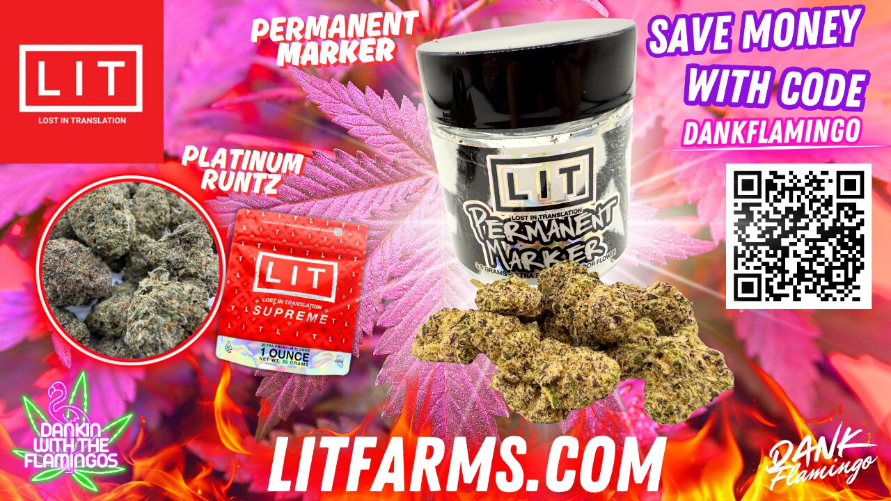 Blazing Up Permanent Marker & Platinum Runtz Supreme from Lit Farms! Dankin with the Flamingos!!