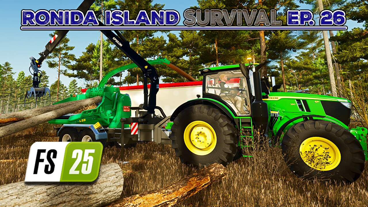 Survival on Ronida Island #26 | Making & Selling Woodchips for HUGE Profits. | Farming Simulator 25