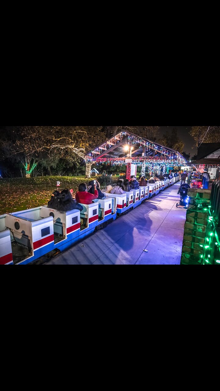 Holiday Lights Train Ride, Griffith Park #shorts