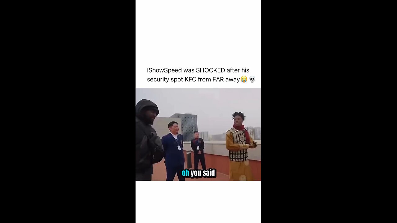 IShowSpeed was SHOCKED after his security spot KFC from FAR away 😭💀